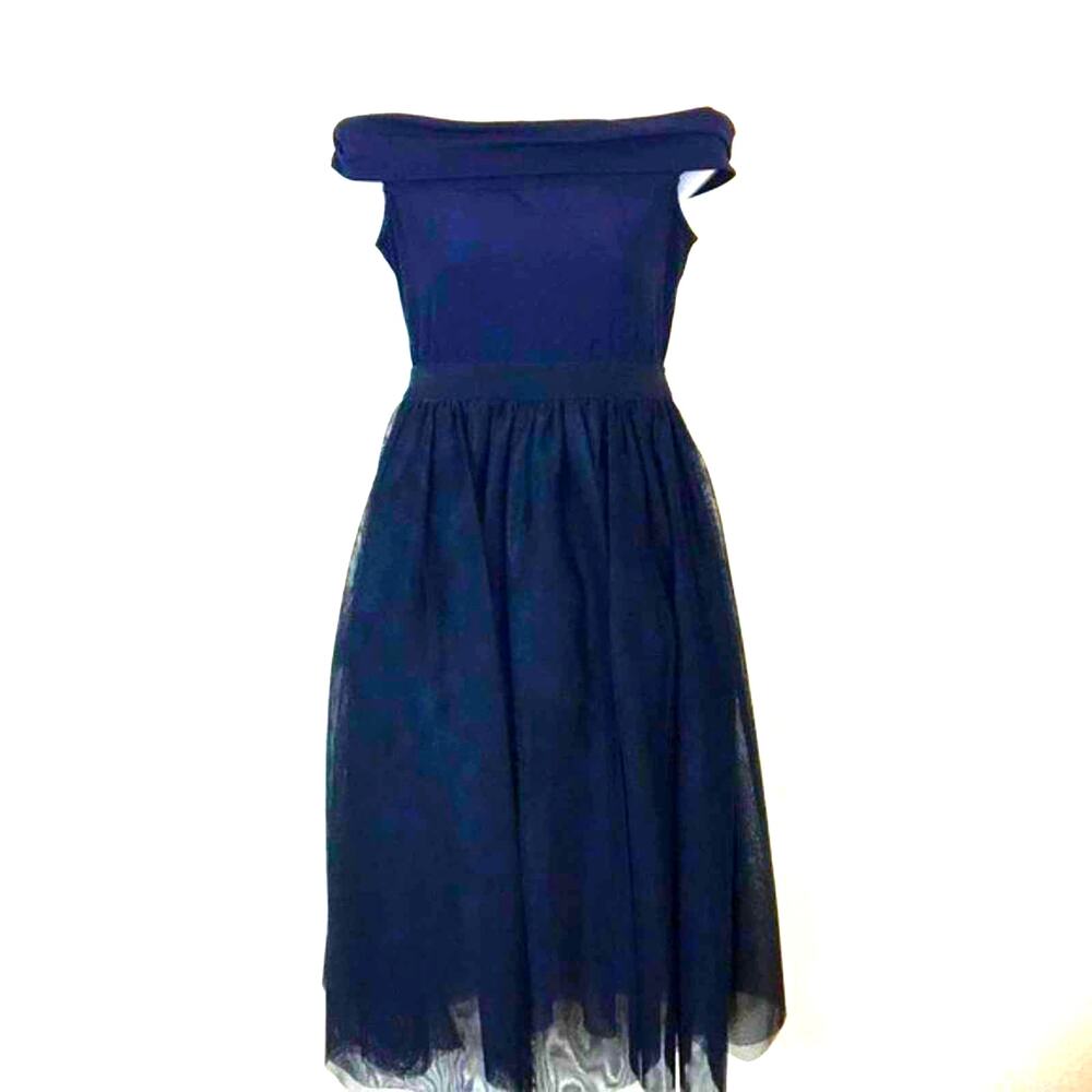 Hope & Harlow Ballerina Tutu Ballet Off Shoulder Tulle Skirt Dress sz 4